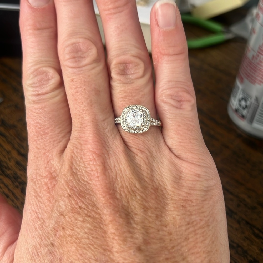- Charter club, cubic, zirconia, gold plated, size 9, ring